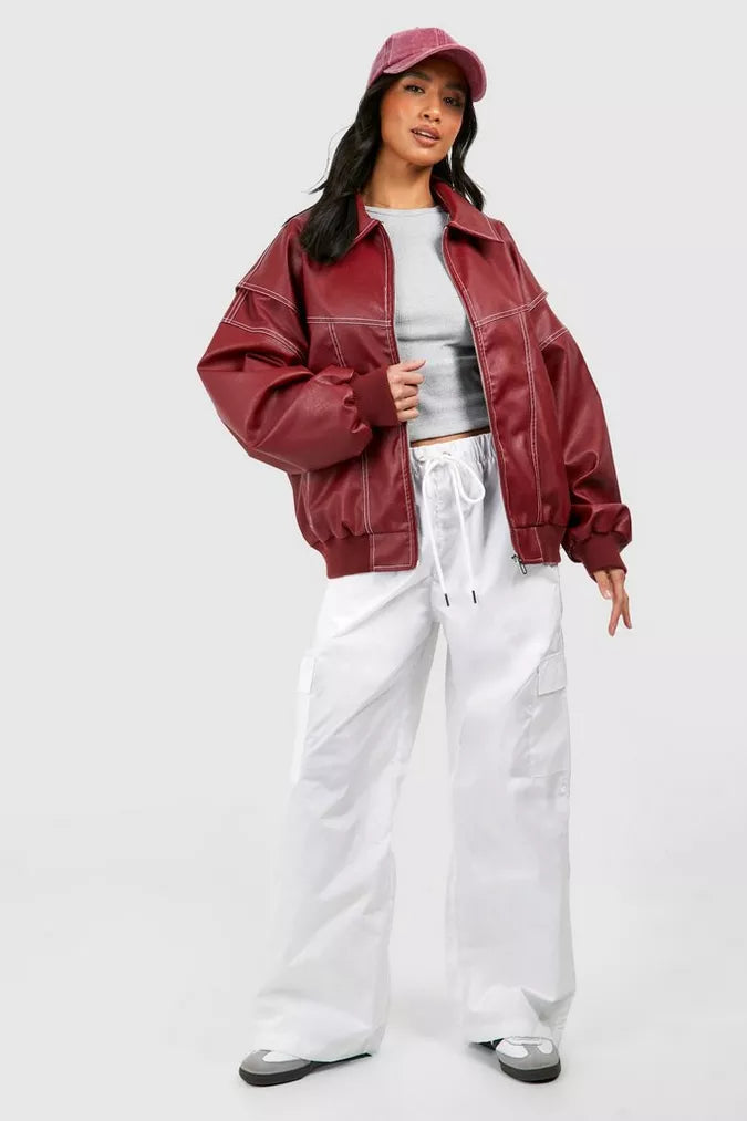 Heidi-Mode | Oversized Lederjacke