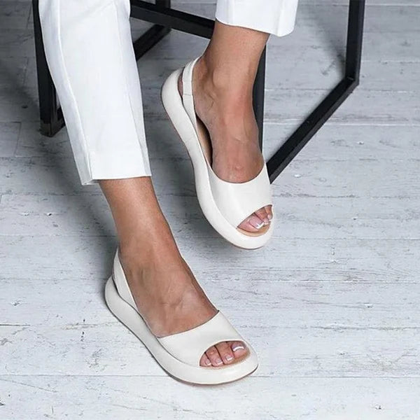 Heidi-Mode | Damen Bequeme Schlichte Sandalen Freizeit
