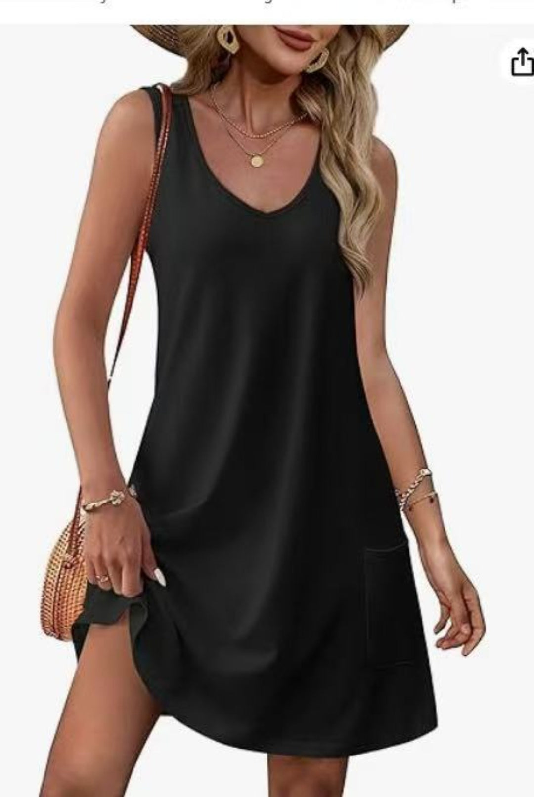 Heidi Mode | V-Ausschnitt ärmelloses Taschenkleid Weste Rock