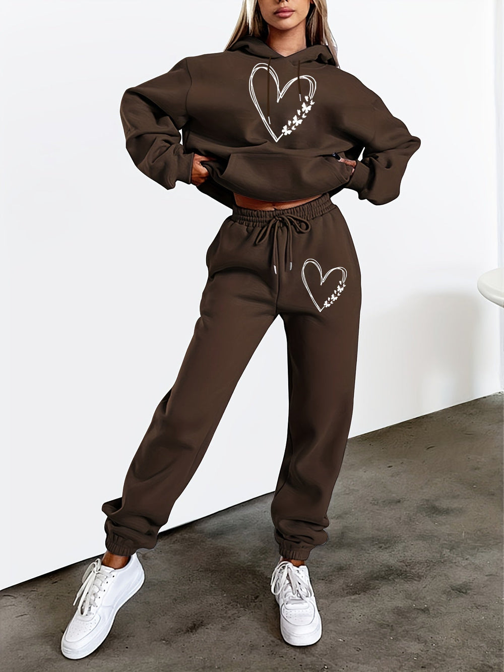 Heidi-Mode | Damen Freizeit-Set mit Trendigem Hoodie und Jogginganzug