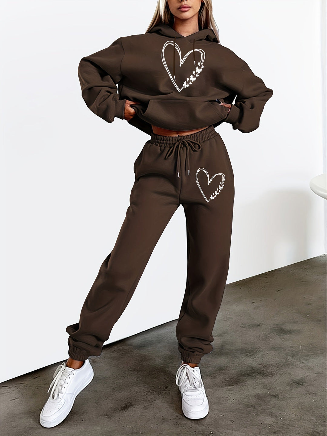 Heidi-Mode | Damen Freizeit-Set mit Trendigem Hoodie und Jogginganzug