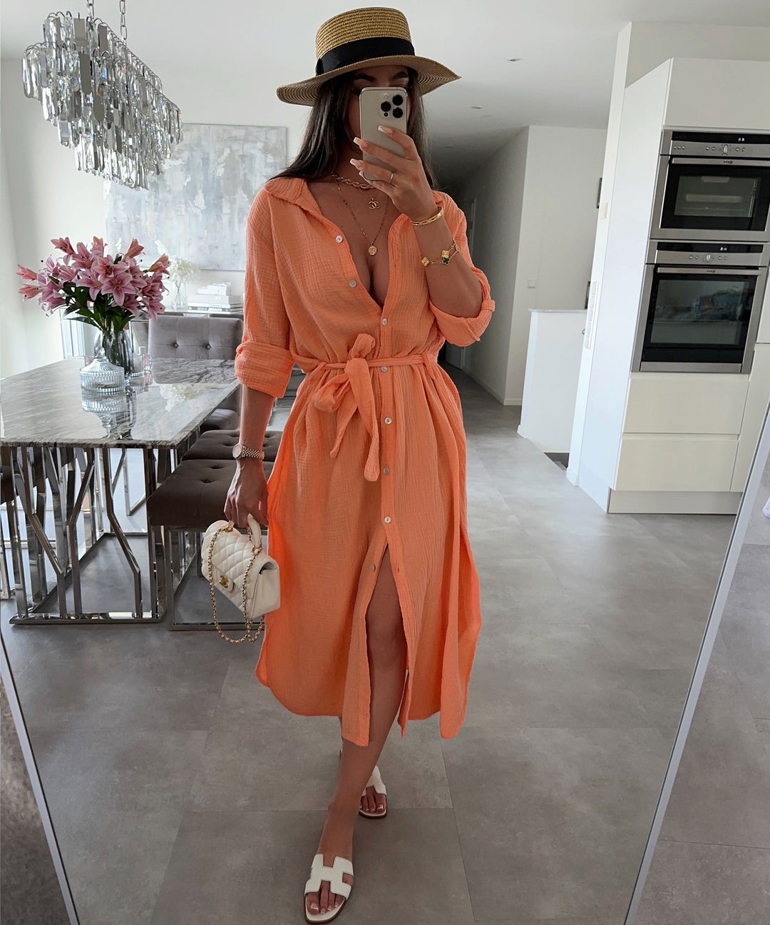 Kleid Elena Lang Hellorange