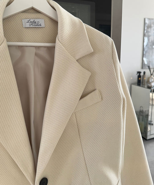 Heidi-Mode | Beiger Oversized Casual Blazer