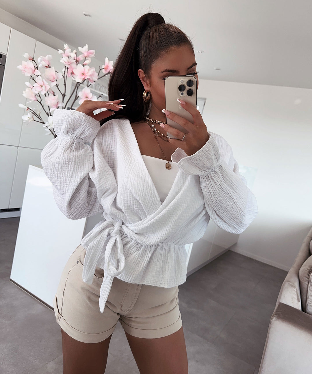 Bluse Celine Weiß