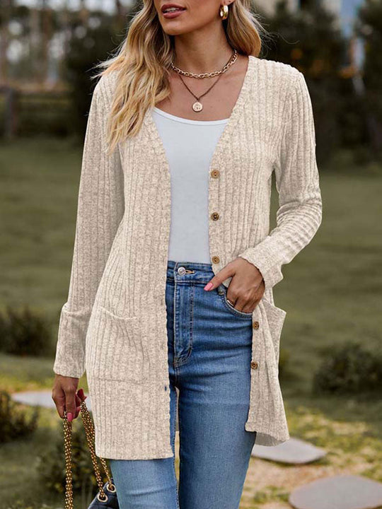 Heidi-Mode | Modische Strickjacke für Frauen mit Taschen