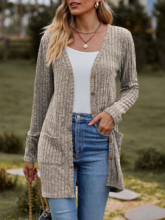 Heidi-Mode | Modische Strickjacke für Frauen mit Taschen