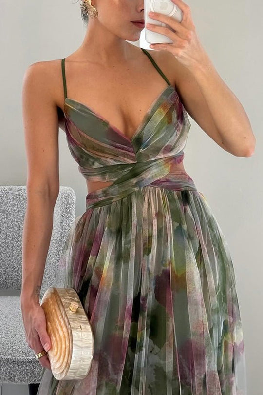 Heidi-Mode | Elegante Maxikleid Im Schönem Blumenmuster