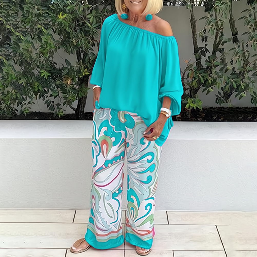 Heidi-Mode | Off Shoulder Shirt und Hosen Set