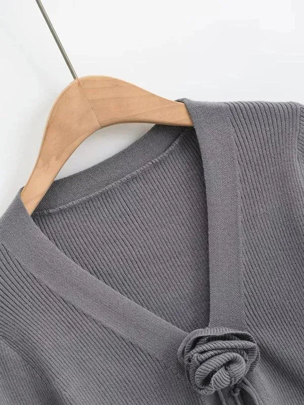 Heidi-Mode | Knot Damen Strickjacke Pullover