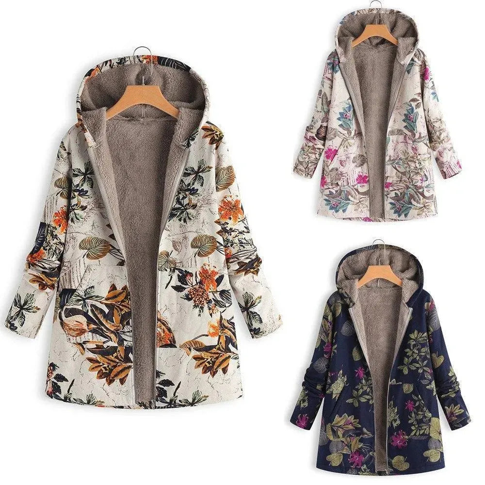 Heidi-Mode | Floral Locker Plus Size Wintermantel