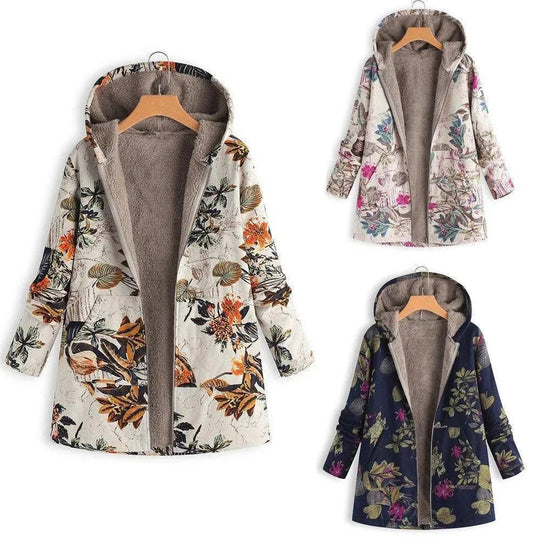 Heidi-Mode | Floral Locker Plus Size Wintermantel