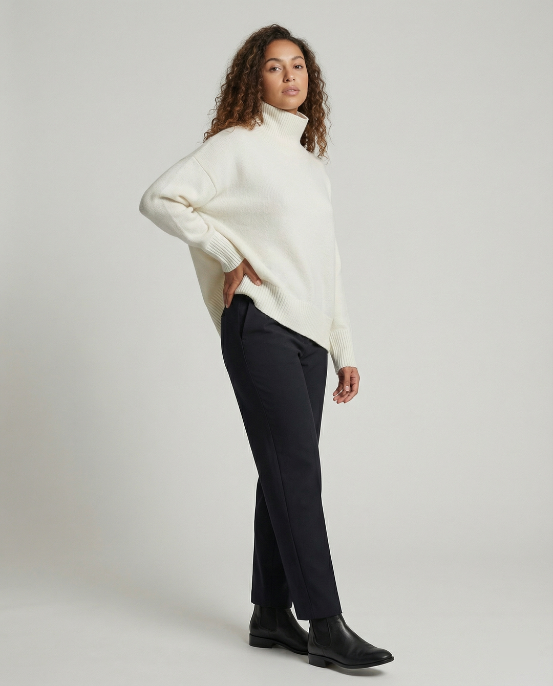 Damen kuscheliger Rollkragenpullover Heidi-Mode
