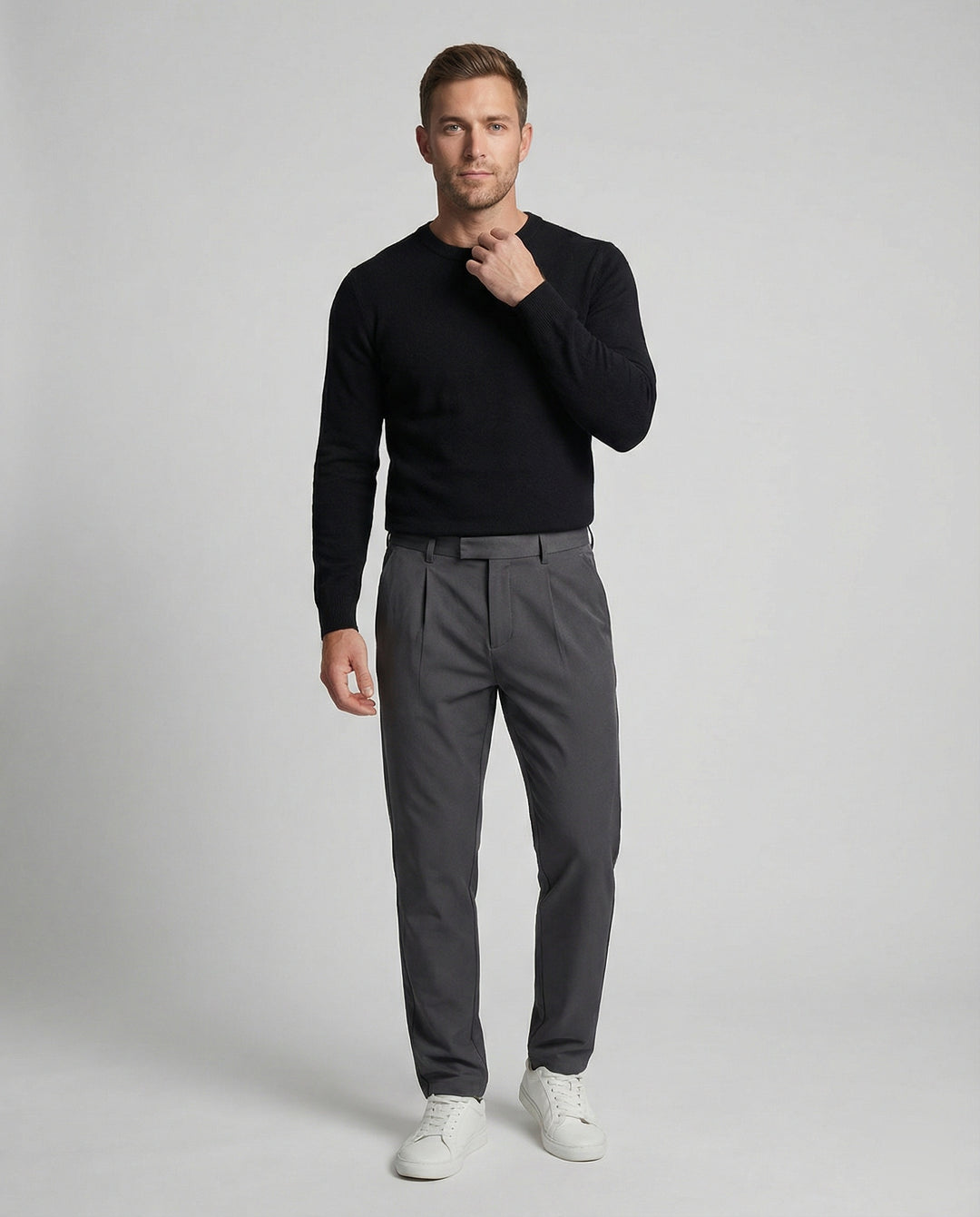 Herren Elegante Anzughose mit Struktur