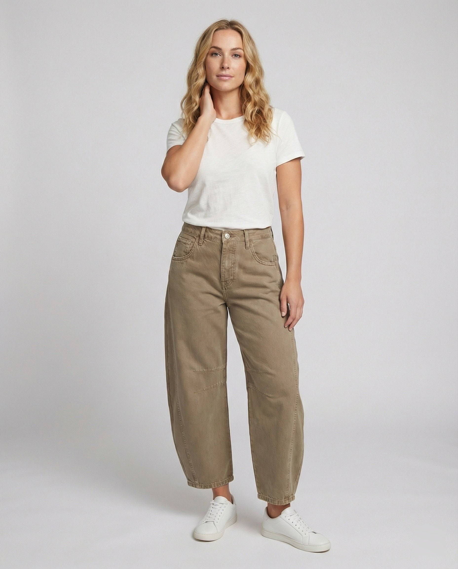 Heidi-Mode | Damen Trendy Weite-Bein Hose Denim