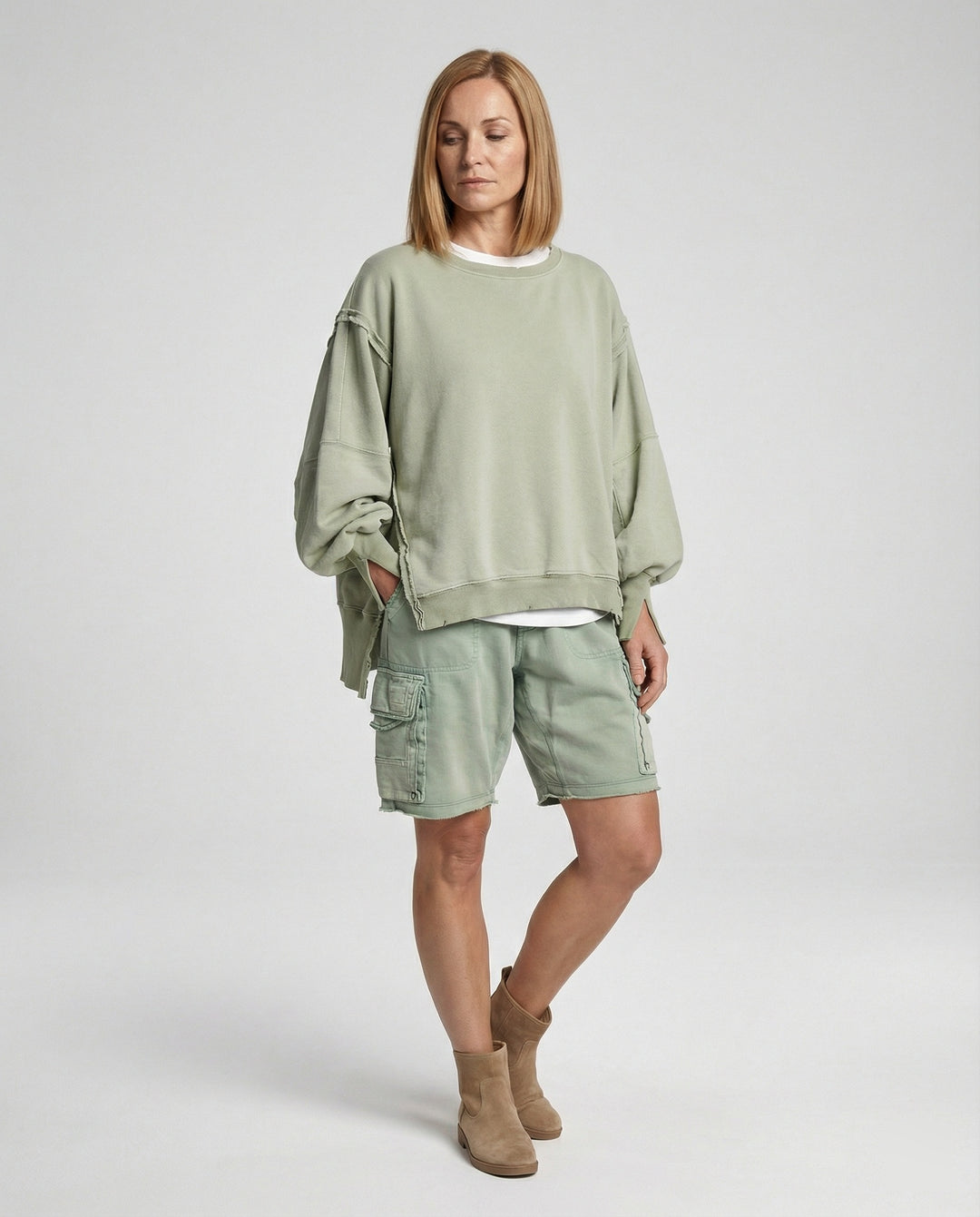 Freizeitkleidung Damen Oversize Sweatshirt