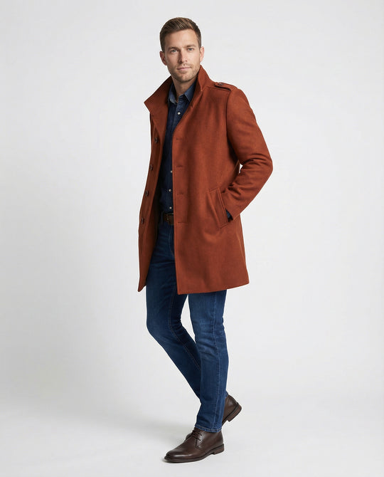Herren stylische und langlebige Trenchcoat Heidi-Mode