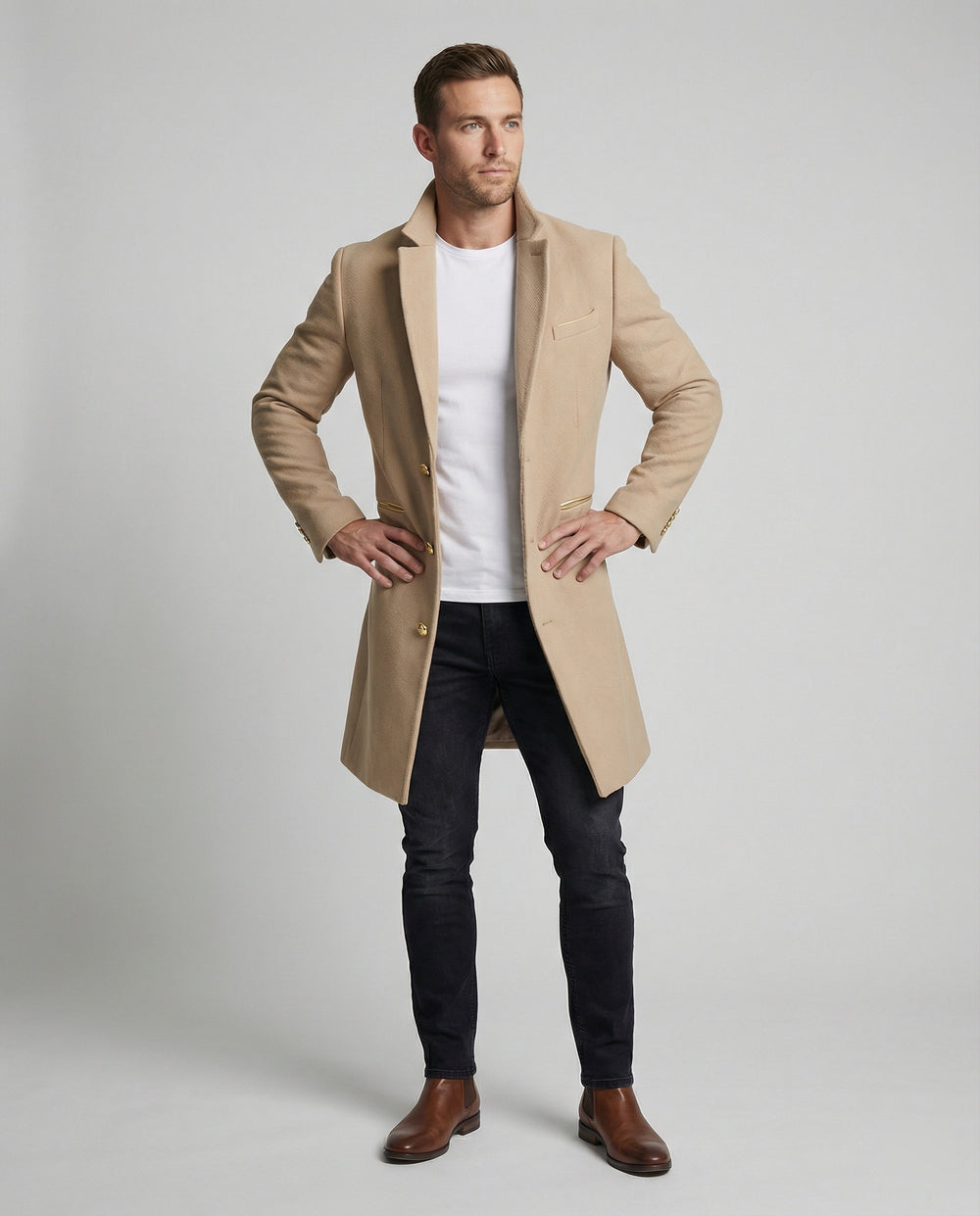 Heidi-Mode | Eleganter Wolltrenchcoat für Männer