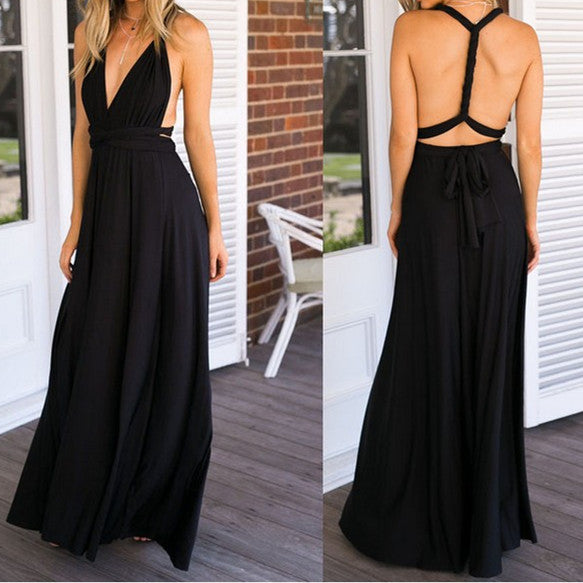 Multiway wrap maxi jurk