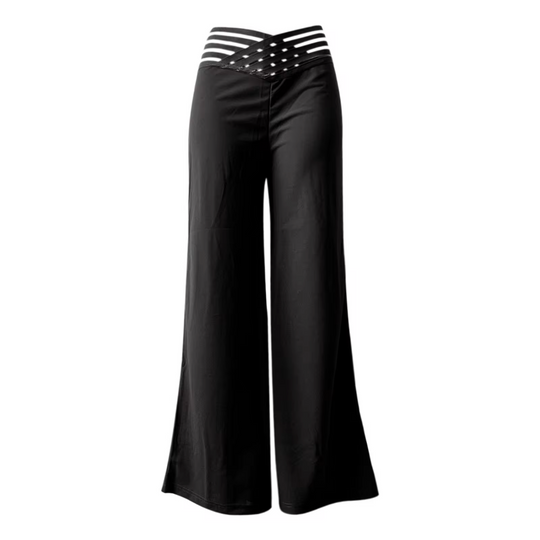 Heidi-Mode | Hochtaillierte Flachbund-Hose mit Überkreuzten Beinen
