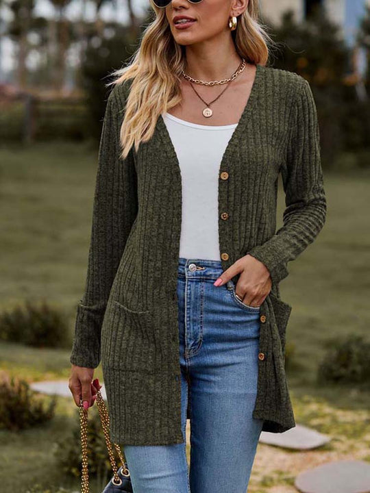 Heidi-Mode | Modische Strickjacke für Frauen mit Taschen