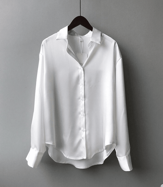 Heidi-Mode | Knopfsatin, Seidenbluse