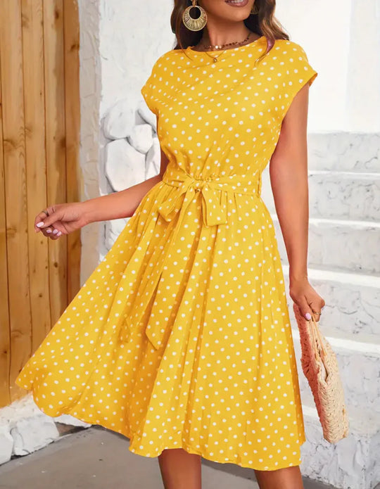 Heidi-Mode | Vintage Stil Pünktchen Kleid, Elegant