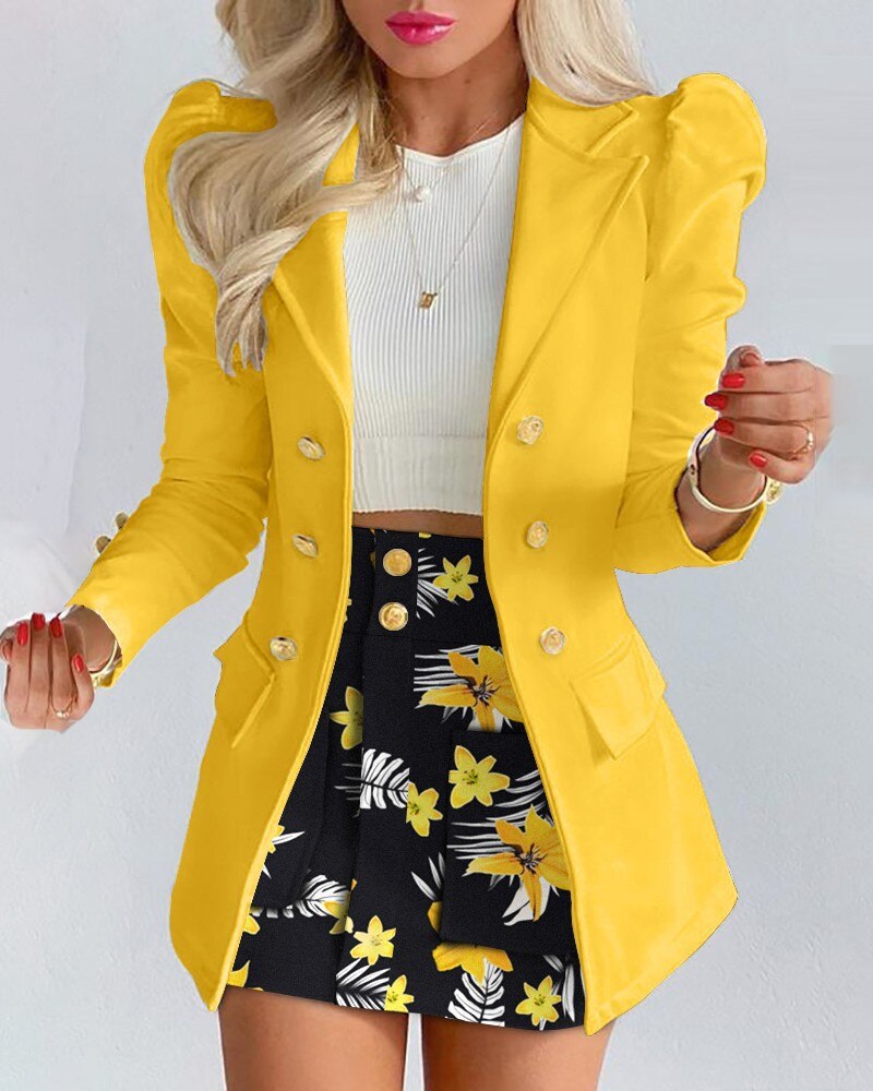Heidi-Mode | 2-Teiliges Set Blazer + Rock
