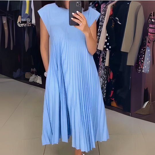 Heidi-Mode | Falten Sommerkleid mit Einer Figurschmeichelnden Passform