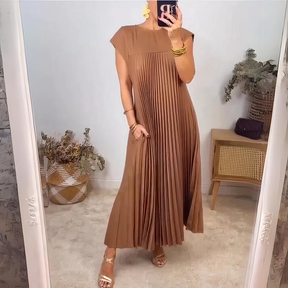 Heidi-Mode | Falten Sommerkleid mit Einer Figurschmeichelnden Passform