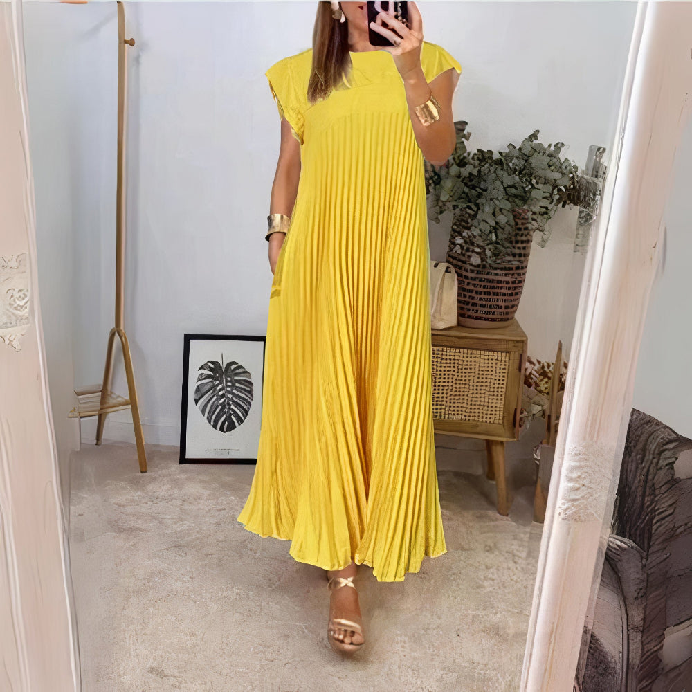 Heidi-Mode | Falten Sommerkleid mit Einer Figurschmeichelnden Passform