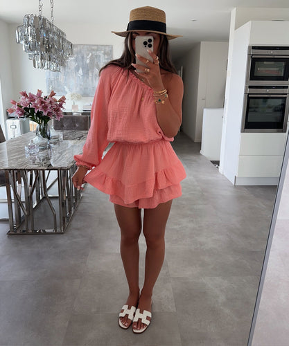 Jumpsuit Juan One Shoulder Peach