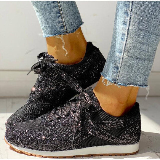 Heidi-Mode | Damen Glitzernde Tennisschuhe