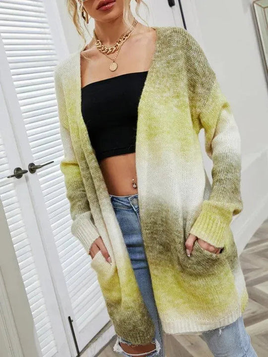 Heidi-Mode | Tie Dye Damen Strickjacke Pullover