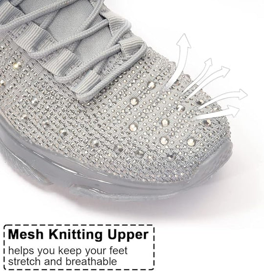 Heidi-Mode | Strass Slip-On Damen Sneakers