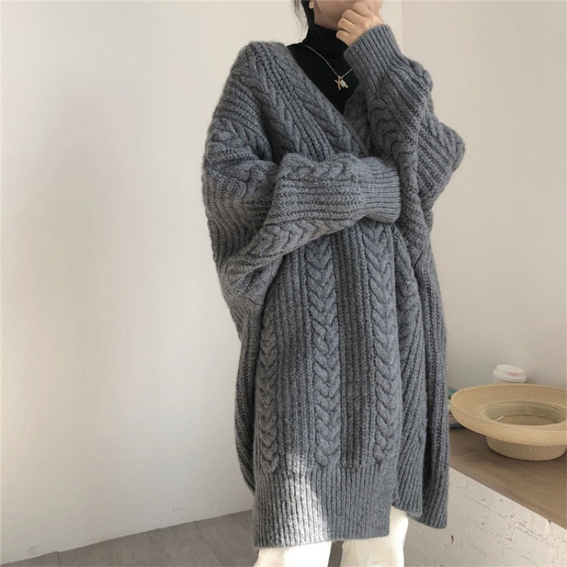 Heidi-Mode | Einheitsgröße Wolle Strickjacke für Frauen