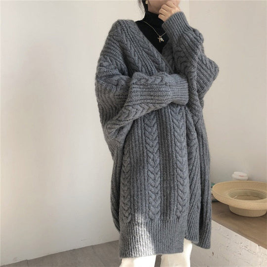 Heidi-Mode | Einheitsgröße Wolle Strickjacke für Frauen
