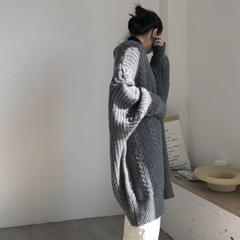 Heidi-Mode | Einheitsgröße Wolle Strickjacke für Frauen