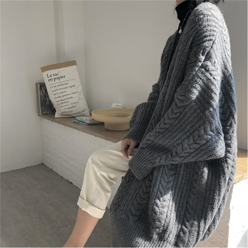 Heidi-Mode | Einheitsgröße Wolle Strickjacke für Frauen