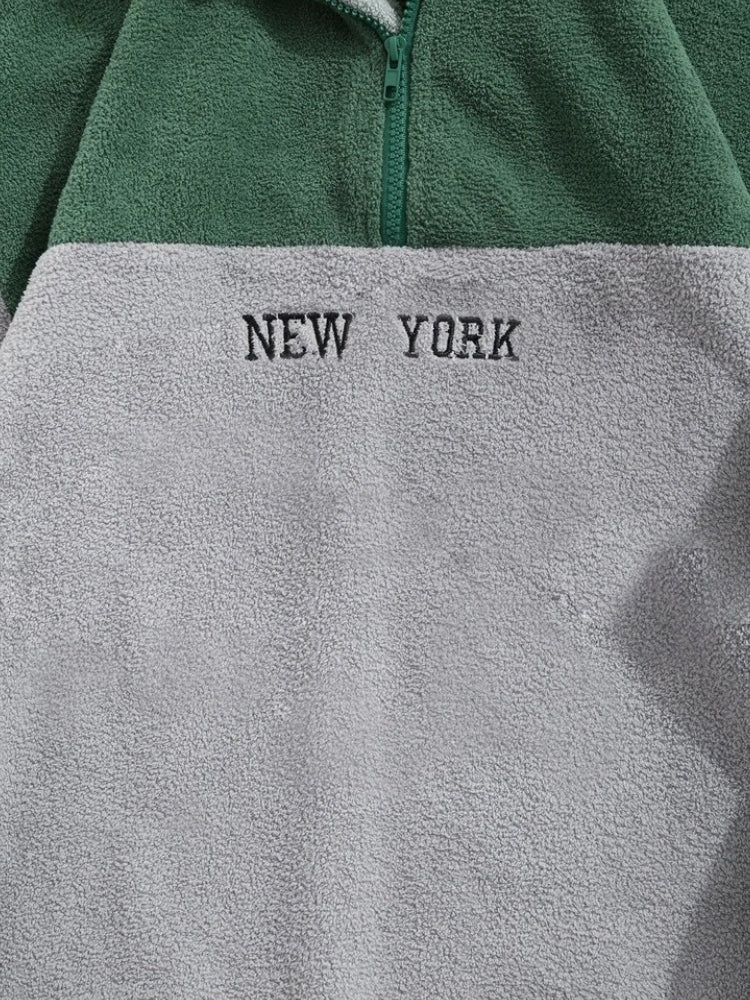 Heidi-Mode | New York Colorblock-Pullover mit Halbem Reißverschluss