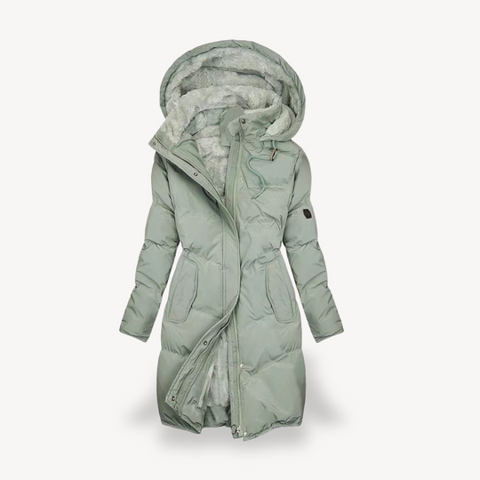 Heidi-Mode | Damen Pufferjacke mit Kunstpelzfutter