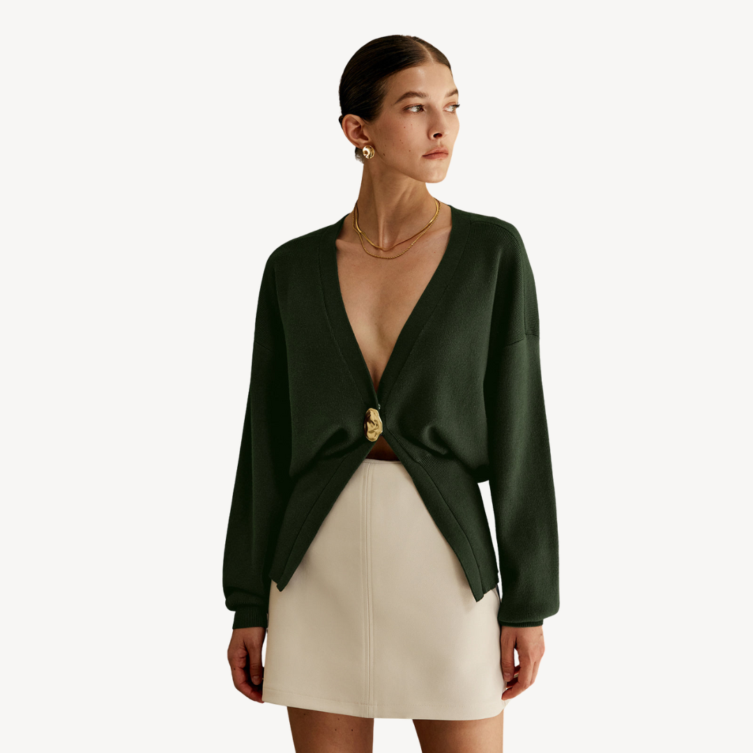 Heidi-Mode | Damen Strick V-Ausschnitt Cardigan Pullover