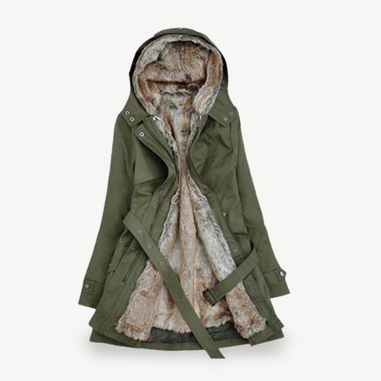 Heidi-Mode | Damen Parka-Jacke mit Kunstfellfutter