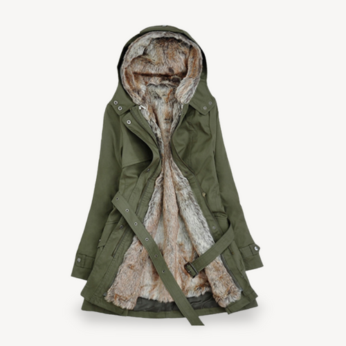 Heidi-Mode | Damen Parka-Jacke mit Kunstfellfutter