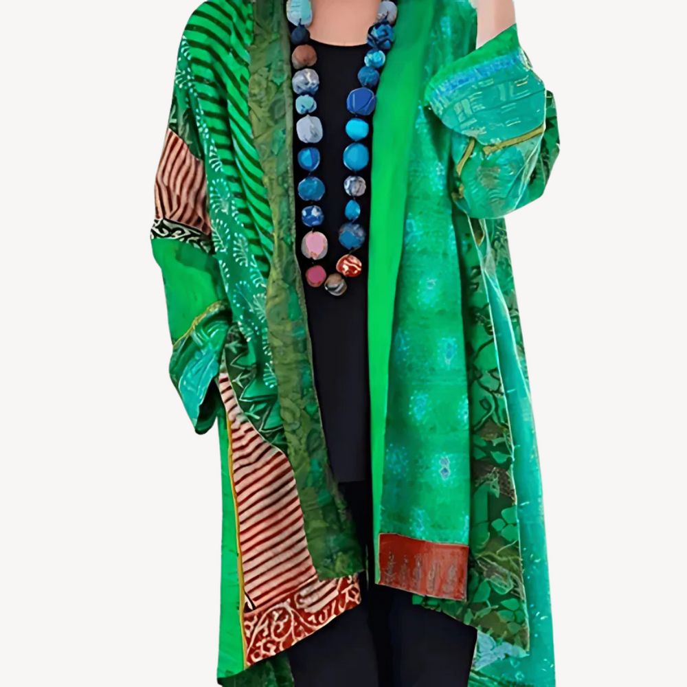 Heidi-Mode | Gemusterter Kimono-Cardigan für Frauen