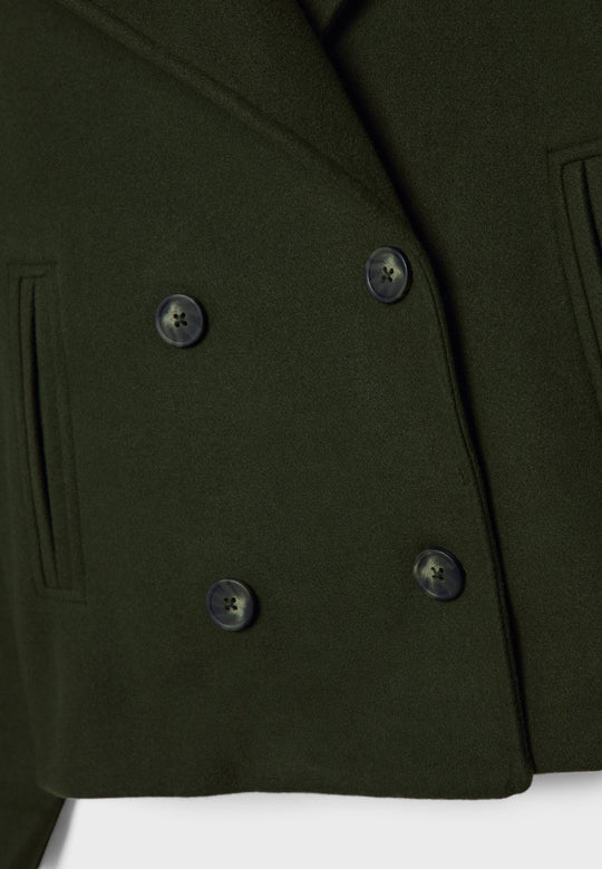 Heidi-Mode | Kurz geschnittener Wollmantel für Damen