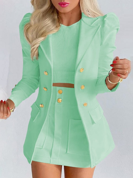Heidi-Mode | 2-Teiliges Set Blazer + Rock
