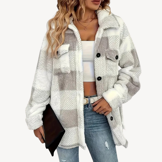 Heidi-Mode | Karo Fleecejacke für Damen