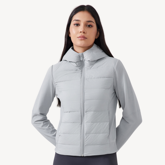 Heidi-Mode | Damen Hybrid Puffermantel Hoodie Jacke