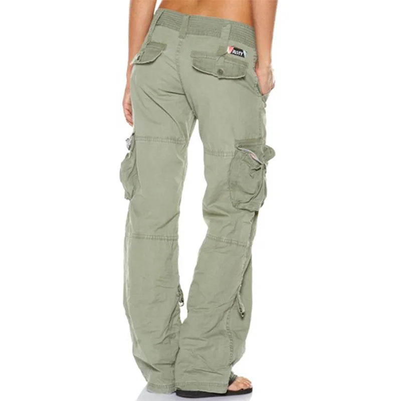Heidi-Mode | Damen Niedrig Geschnittene Cargo-Hosen Lässig Trendy