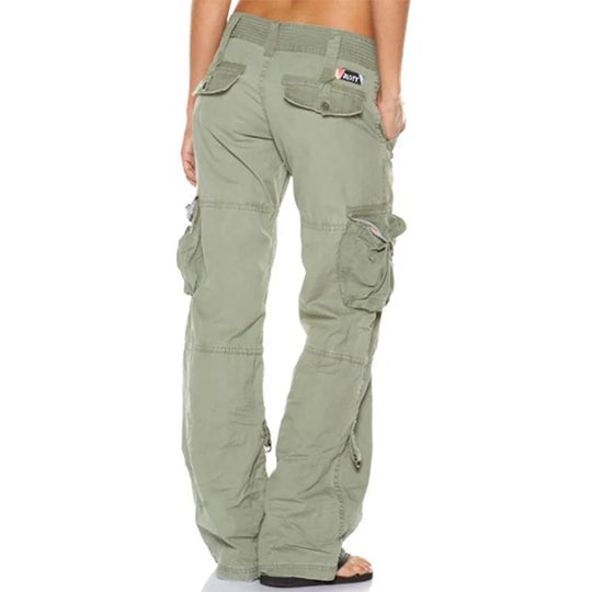 Heidi-Mode | Damen Niedrig Geschnittene Cargo-Hosen Lässig Trendy